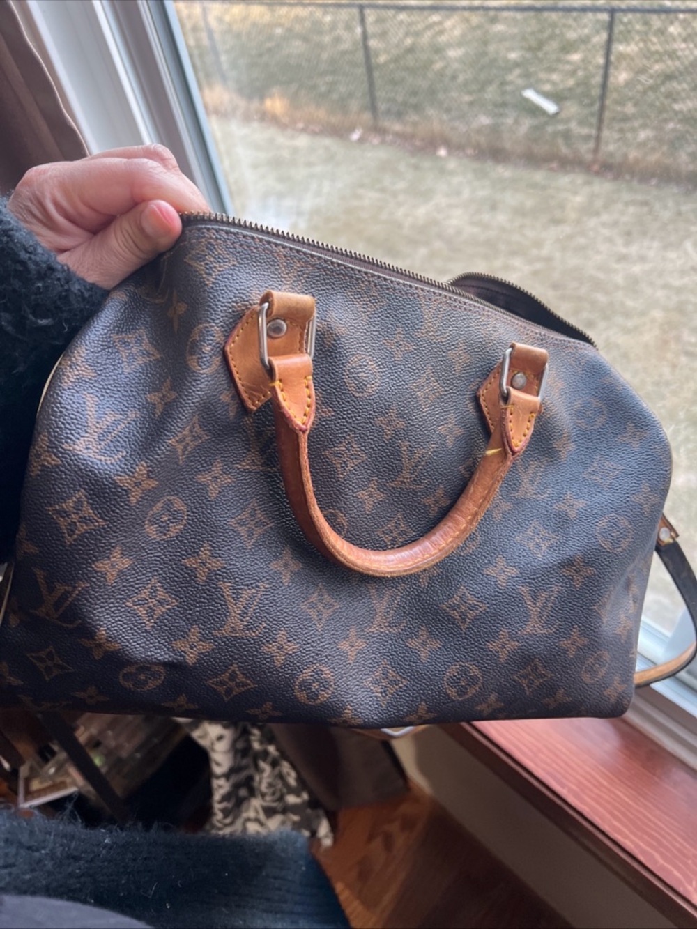 Brown Monogram Satchel Handbag